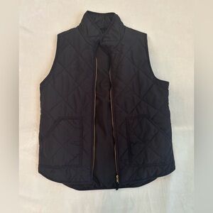J Crew Black Quilted Vest